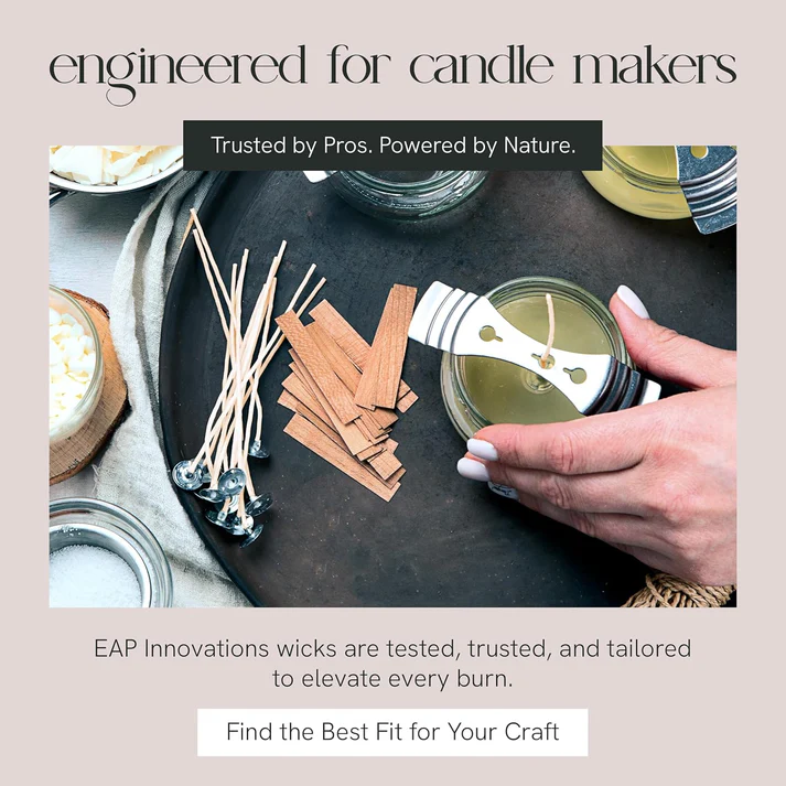HTP-105 Candle Making Wicks, Pre-Tabbed, Rigid, Self-Trimming Wicks for Candlemaking, Works with Paraffin, Gel & Vegetable Wax, 8" Length, Pack of 5000