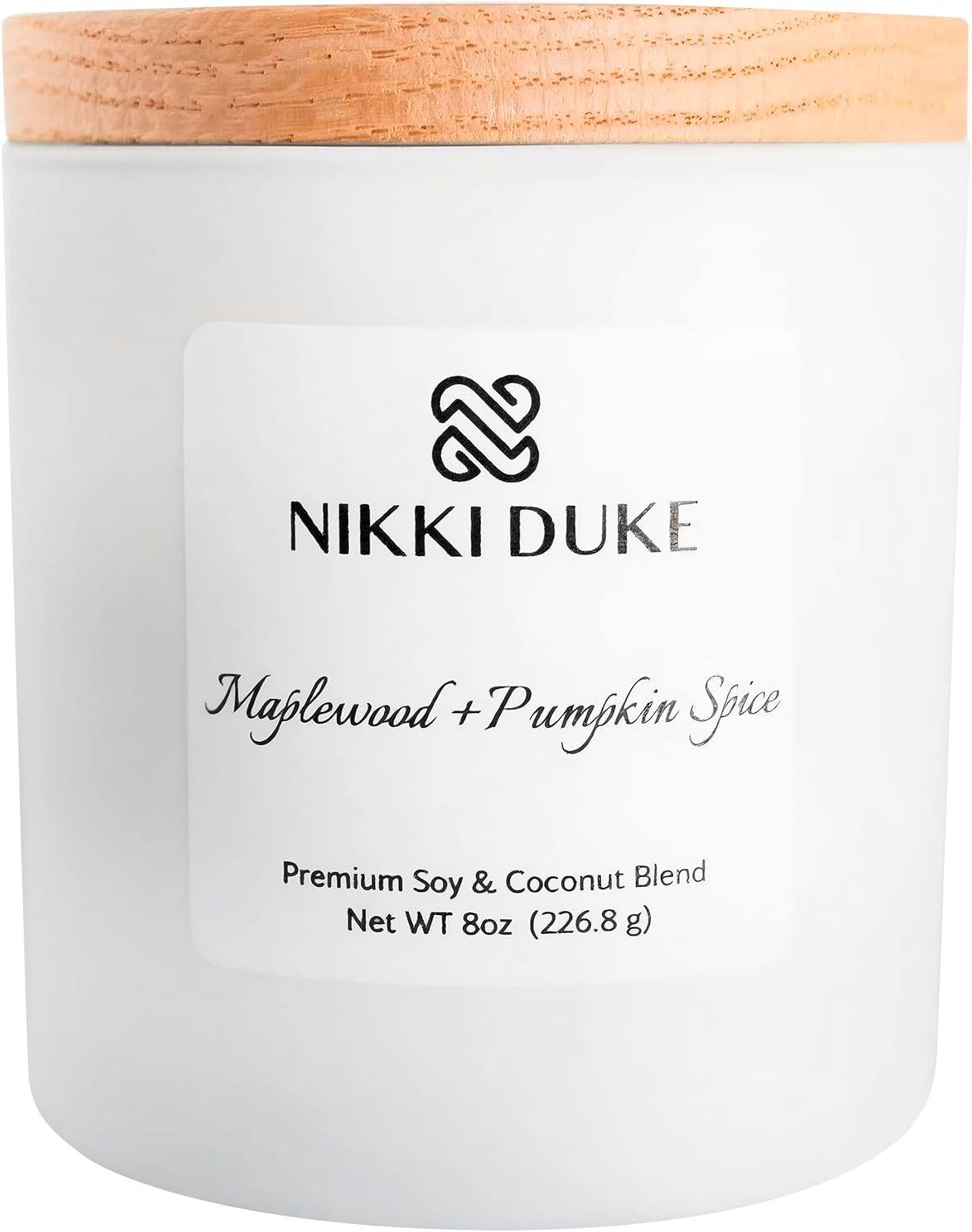 Maplewood & Pumpkin Spice Candle, Hand-Poured Soy & Coconut Wax Blend, Festive Aroma with Maplewood & Pumpkin Spice Notes, 40 Hr Even Burn Candles for Home Scented Collection, 8 oz Jar