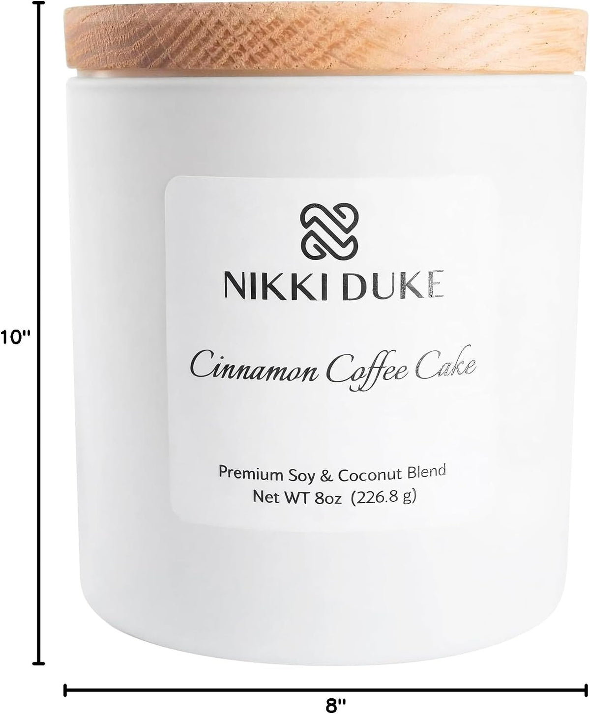 Cinnamon Coffee Cake Candle, Hand-Poured Soy & Coconut Wax Blend, Candles for Home Scented Collection, Cozy Cinnamon Coffee Cake Aroma, 40 Hr Even Burn, 8 oz Jar