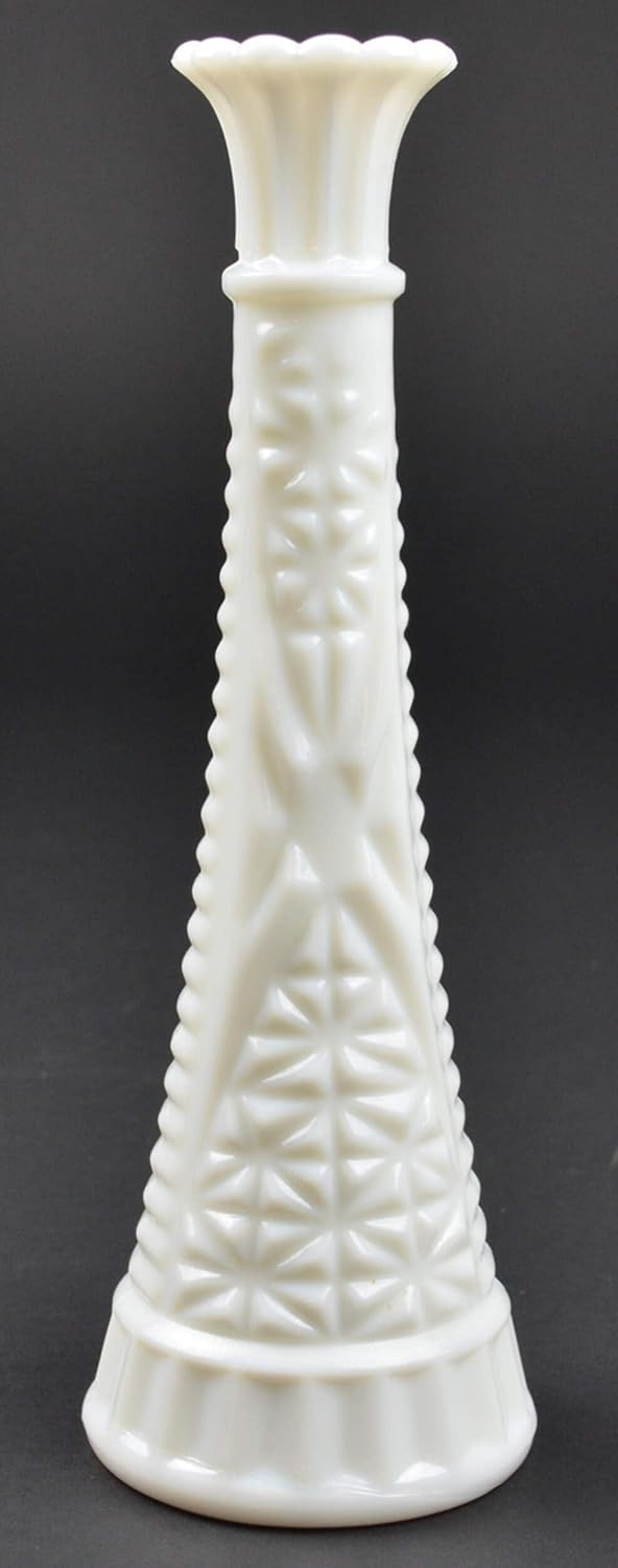 Stars & Bars Milk Glass (5 7/8" Bud Vase) One Vase