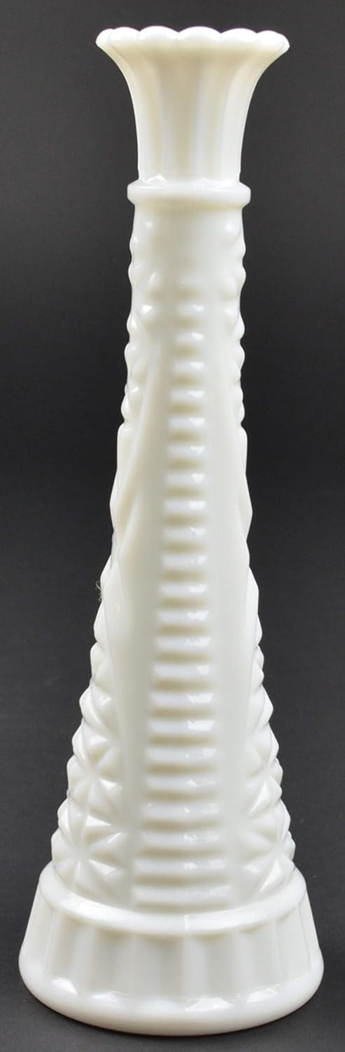 Stars & Bars Milk Glass (5 7/8" Bud Vase) One Vase