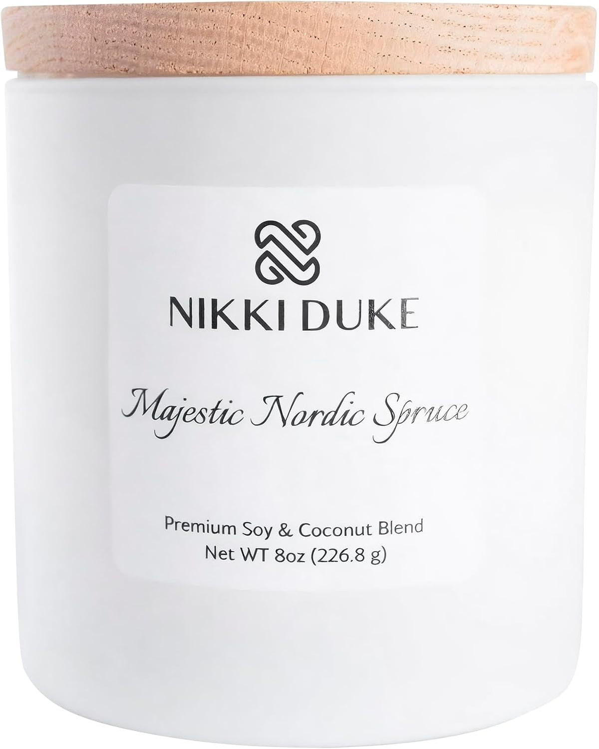 Majestic Nordic Spruce Candle, Hand-Poured Soy & Coconut Wax Blend, Fresh Aroma with Evergreen Spruce & Crisp Pine Notes, 40 Hr Even Burn Candles for Home Scented Collection, 8 oz Jar