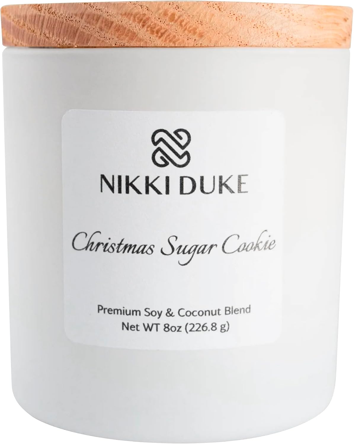 Christmas Sugar Cookie Candle, Hand-Poured Soy & Coconut Wax Blend, Sweet Aroma with Butter, Vanilla & Nutmeg Notes, 40 Hr Even Burn Candles for Home Scented Collection, 8 oz Jar