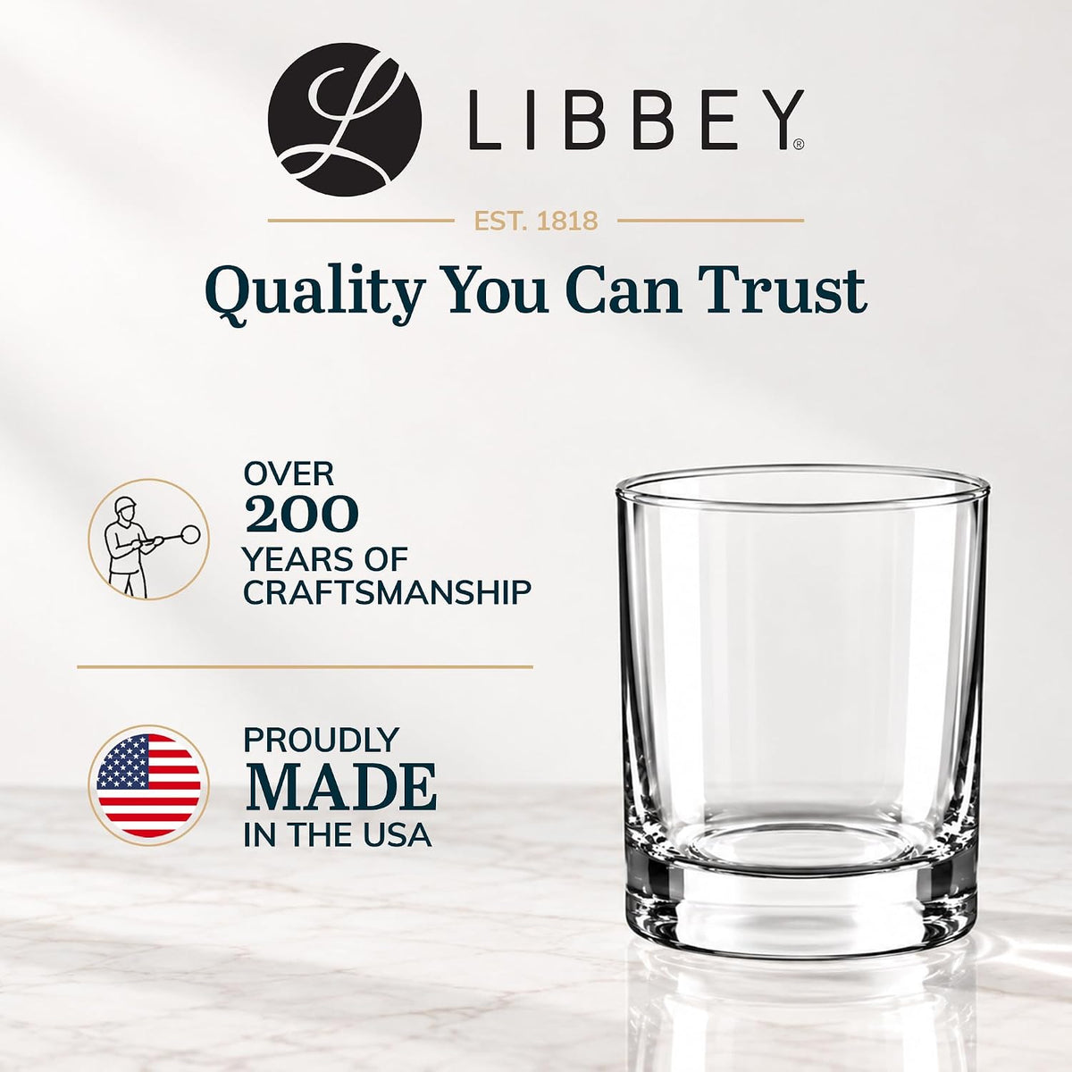 Libbey 917CD Heavy Base Rocks Glasses Set of 12, 11 oz