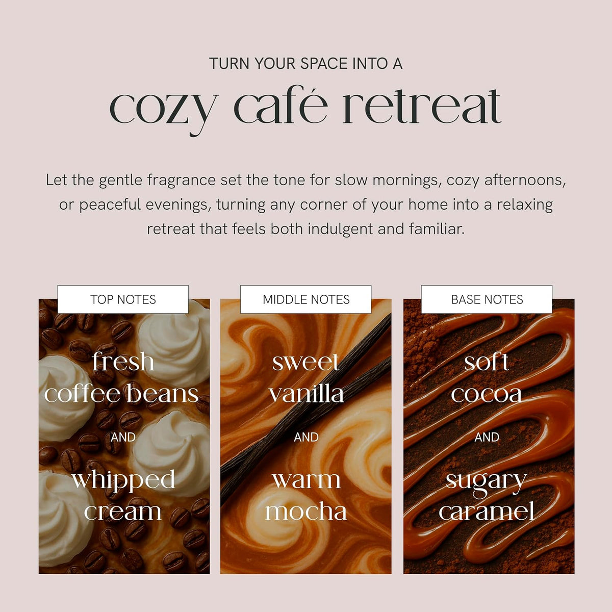 Whipped White Mocha Candle, Hand-Poured Soy & Coconut Wax Blend, Indulgent Aroma with Sweet Cream, Cocoa & Mocha Notes, 40 Hr Even Burn Candles for Home Scented Collection, 8 oz Jar