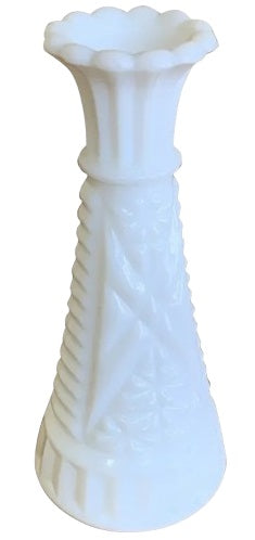 Stars & Bars Milk Glass (5 7/8" Bud Vase) Six Pack